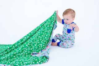 Toddler Blanket - Nate (Football Pigs) Swaddling & Receiving Blankets