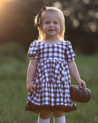 Girl's Tiered Twirl Dress, Buffalo Plaid Baby & Toddler Dresses