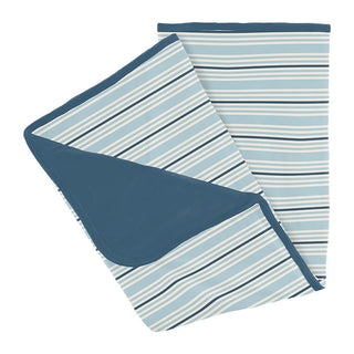 Baby Boys Print Bamboo Stroller Blanket - Jetsam Stripe Swaddling & Receiving Blankets