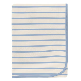 Baby Boys Print Bamboo Swaddling Blanket - Pond Sweet Stripe Swaddling Blankets