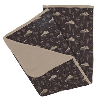 Baby Boys Print Stroller Blanket - Midnight Mushrooms Swaddling & Receiving Blankets