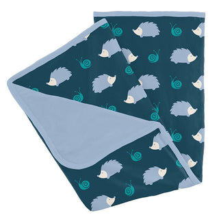 Baby Boys Print Bamboo Stroller Blanket - Peacock Hedgehog Swaddling & Receiving Blankets