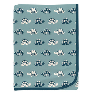 Baby Boys Print Swaddling Blanket - Jade Turtle Swaddling Blankets