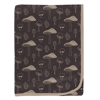 Baby Boys Print Swaddling Blanket - Midnight Mushrooms Swaddling Blankets