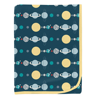 Baby Boys Print Swaddling Blanket - Peacock Planets Swaddling Blankets