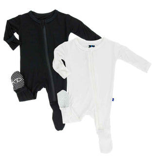 Baby Footie Sleeper Gift Set - Midnight & Natural Baby & Toddler Sleepwear