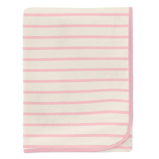 Baby Girls Print Bamboo Swaddling Blanket - Lotus Sweet Stripe Swaddling Blankets