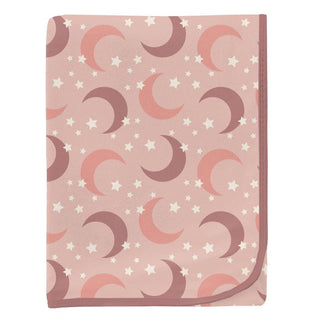 Baby Girls Print Bamboo Swaddling Blanket - Peach Blossom Moon and Stars Swaddling Blankets