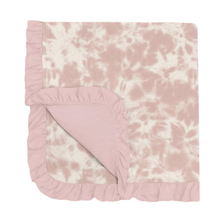 Baby Girls Print Bamboo Ruffle Stroller Blanket - Baby Rose Tie Dye Swaddling & Receiving Blankets