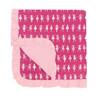 Baby Girls Print Ruffle Stroller Blanket - Calypso Ballerina Swaddling & Receiving Blankets