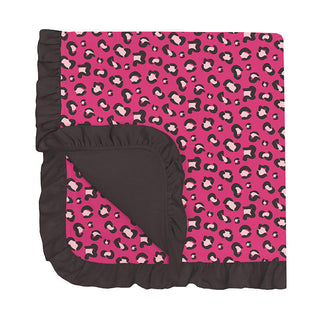 Baby Girls Print Ruffle Stroller Blanket - Calypso Cheetah Swaddling & Receiving Blankets