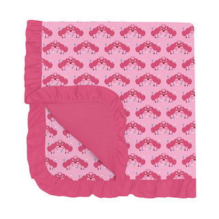 Baby Girls Print Ruffle Stroller Blanket - Cotton Candy Jitterbug Swaddling & Receiving Blankets