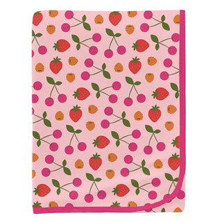 Baby Girls Print Swaddling Blanket - Lotus Berries Swaddling Blankets