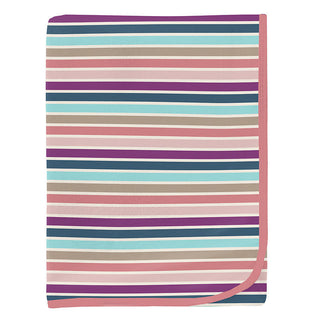 Baby Girls Print Swaddling Blanket - Love Stripe Swaddling Blankets