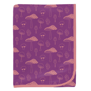 Baby Girls Print Swaddling Blanket - Starfish Mushrooms Swaddling Blankets