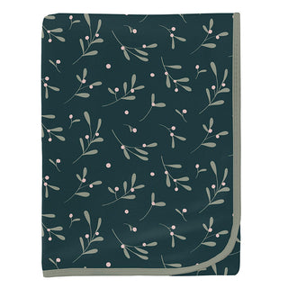 Baby Print Bamboo Swaddling Blanket - Pine Mistletoe Swaddling Blankets