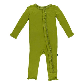 Girl's Solid Muffin Ruffle Coverall with Snaps - Meadow Baby & Toddler Sleepwear