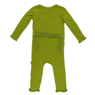 Girl's Solid Muffin Ruffle Coverall with Snaps - Meadow Baby & Toddler Sleepwear