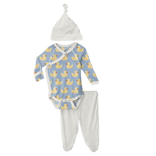 Boy's Kimono Newborn Gift Set with Elephant Box - Pond Rubber Ducks Baby & Toddler Outfits