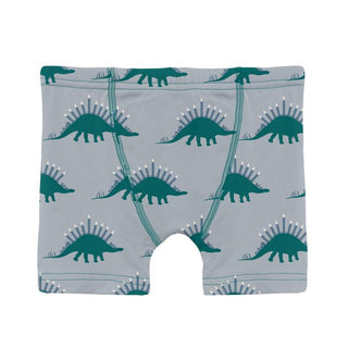 Boy's Print Bamboo Boxer Brief - Pearl Blue Menorahsaurus Toddler Underwear