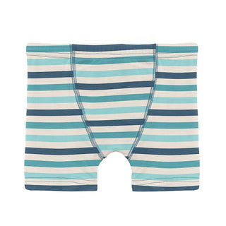 Boy's Print Boxer Briefs (Set of 3) - Deep Sea Cheeseburger, Cruisin' Stripe & Deep Sea Toddler Underwear