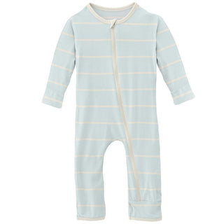 Boy's Print Coverall with Zipper - Fresh Air Road Trip Stripe Baby & Toddler Sleepwear