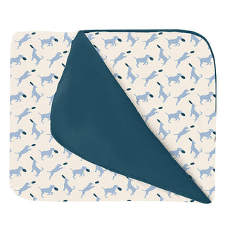 Boy's Print Bamboo Fluffle Toddler Blanket - Natural Frisbee Labs Swaddling & Receiving Blankets