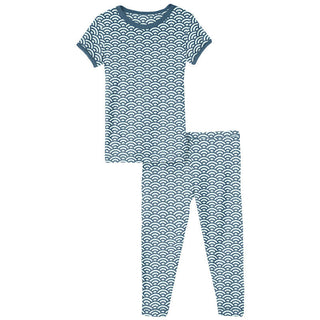 Boy's Print Short Sleeve Pajama Set - Fresh Air Waves Baby & Toddler Sleepwear