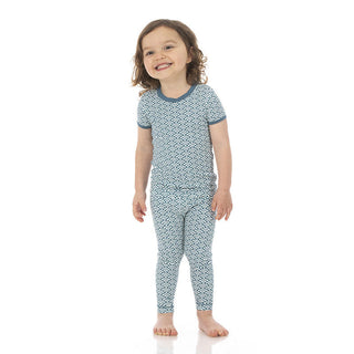 Boy's Print Short Sleeve Pajama Set - Fresh Air Waves Baby & Toddler Sleepwear