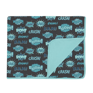 Boy's Print Toddler Blanket - Midnight Comic Onomatopoeia Swaddling & Receiving Blankets