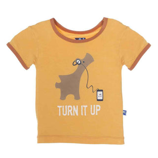 Boys Print Bamboo Short Sleeve Tee, Fuzzy Bee Turn It Up Baby & Toddler Tops