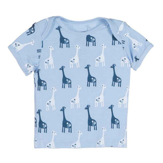 Boys Short Sleeve Tee, Pond Giraffe Baby & Toddler Tops