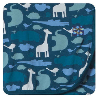 Boys Swaddling Blanket, Peacock Multi Animal Swaddling Blankets