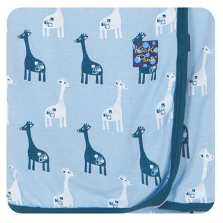 Boys Swaddling Blanket, Pond Giraffe Swaddling Blankets