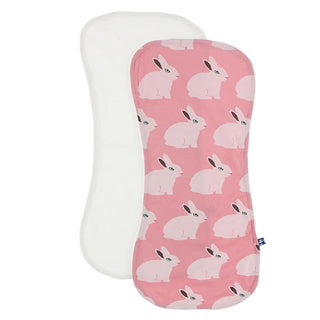 Burp Cloth Set - Natural & Strawberry Forest Rabbit Burp Cloths