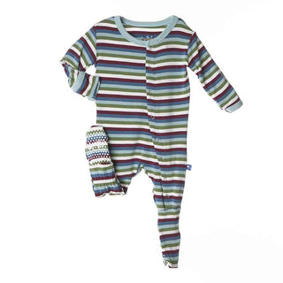 Footie - Boy Space Stripe Baby & Toddler Sleepwear