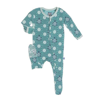 Footie - Lagoon Turtle Baby & Toddler Sleepwear