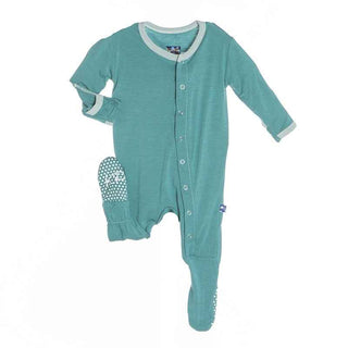 Footie - Lagoon with Contrast Trim Baby & Toddler Sleepwear