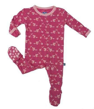 Footie Pajama - Flamingo Moped Baby & Toddler Sleepwear