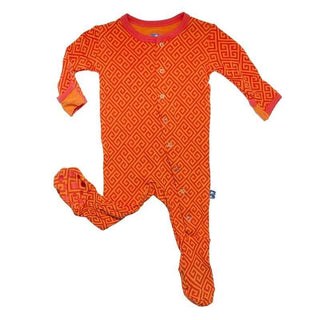 Footie Pajama - Sunset Geo Lattice Baby & Toddler Sleepwear