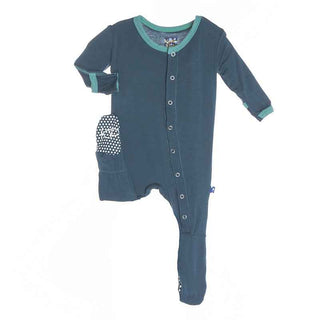 Footie - Peacock with Contrast Trim Baby & Toddler Sleepwear