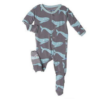 Footie - Rain Whale Baby & Toddler Sleepwear