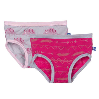 Girl Underwear (Set of 2), Feather Armadillo and Prickly Pear Southwest Toddler Underwear