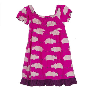 Girls Gathered Dress, Calypso Hippo Baby & Toddler Dresses