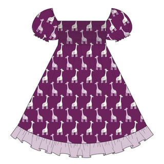 Girls Gathered Dress, Melody Giraffe Baby & Toddler Dresses