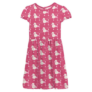 Girl's Print Flutter Sleeve Twirl Dress - Flamingo Poodles Baby & Toddler Dresses