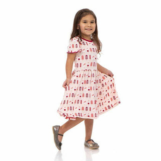 Girl's Print Bamboo Flutter Sleeve Twirl Dress - Macaroon Popsicles Baby & Toddler Dresses