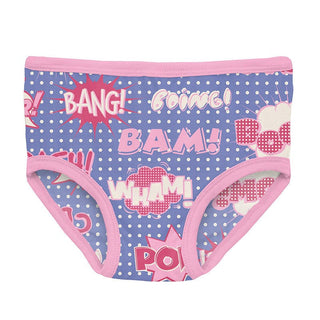 Girl's Print Underwear - Forget Me Not Comic Onomatopoeia Toddler Underwear