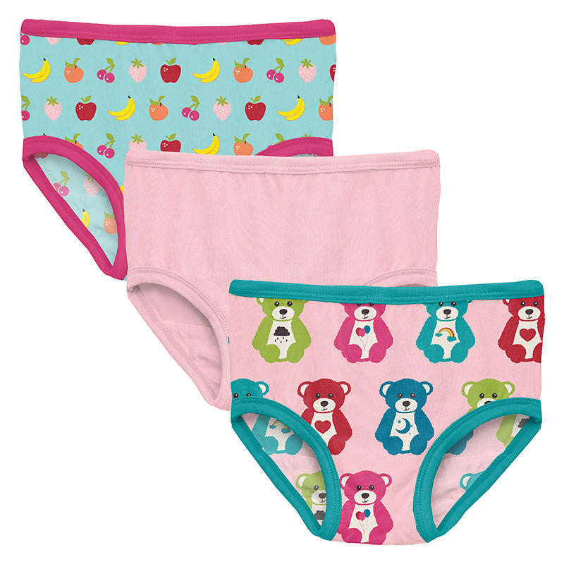 Kickee Pants Bamboo Underwear Set - Mini Fruit & Happy Teddy – Baby Riddle