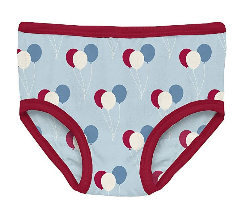 Kickee Pants Bamboo Girl's Underwear - Spring Sky Birthday – Baby